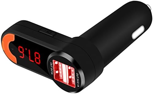 Fm Transmitter,YOKEYS®Digital Bluetooth Car Charger Adapter fm Radio Stereo Adapter in-car Multi-function Bluetooth Receiver With Hands-free Calling and MP3 Player Dual USB