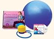 Wai Lana Pilates Yoga Exercise Ball Kit-Medium(Ball size: 26"/65cm, Blue), Yoga Kits, Yoga