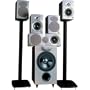 Athena 15345 Point 5 MKII System Home Theater Speaker Package, Silver/Gloss Black