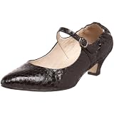 ALL BLACK Womens Jazz Kitten Mary Jane Pump