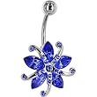 Ocean Blue Gem Starfish Belly Ring