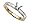 0.45 cts Baguette Diamonds Engagement Ring in 18k White Gold Size 4