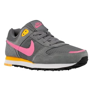 Nike MD Runner GG - Zapatillas de running para niña, color gris / rosa / naranja, talla 38.5