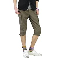 ニッカポッカ ショートパンツ  ハーフパンツ ミリタリー (Ｍ, カーキ)