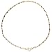 18kt Gold Over Sterling Silver 2mm Alternating Shotbead Anklet 9in