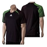 Adidas Men's Edge Theme Polo-Dark Maroon/Rave Green/White