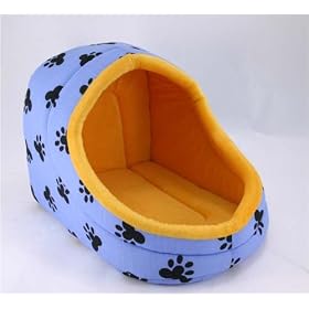NEW SMALL CAT OR DOG PAW PRINT PET BED HOUSE DOGS CATS