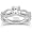 SALE 1.00 Ct Round Diamond Vintage Curve Engagement Pave Engagement Wedding Ring