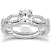 SALE 1.00 Ct Round Diamond Vintage Curve Engagement Pave Engagement Wedding Ring