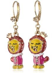 Betsey Johnson "A Day at the Zoo" Lion Drop Earrings