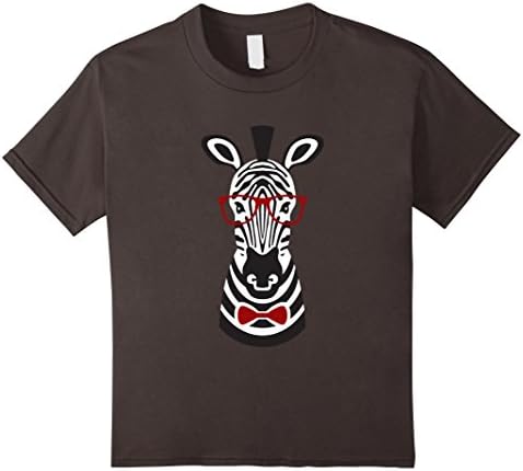 Kids Hipster Zebra Shirt 6 Asphalt