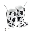 Aerolatte Mooo Gift Set, including Milk Frother, Two Mugs, Two Stainless Steel Straws and Travel Case, Cow Print Best Price