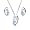Chic Damen Schmuckset mit Kette und Ohrringen Silber 0871-1