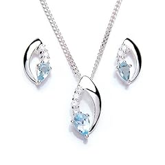 Chic Damen Schmuckset mit Kette und Ohrringen Silber 0871-1