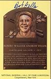 Bob Feller Autograph/Signed Baseball HOF Plaque