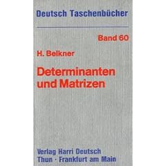Deutsch Taschenb�cher, Nr.60, Determinanten und Matrizen