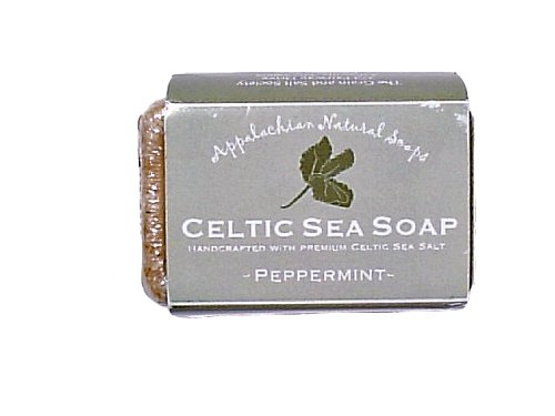 Handcrafted Vegan Peppermint Celtic Sea Salt Body Soap