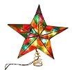 9" Lighted Multi-Color Mosaic Star Christmas Tree Topper - Clear Lights