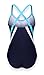 ReliBeauty Women's Adjustable Strap Cross Back One Piece Swimsuits(10-12, Navy Blue)