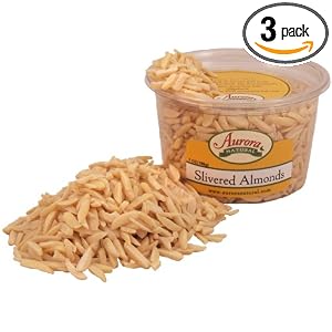 Aurora Products Inc. Almonds Slivered Blanched, 7 Ounce Tubs (Pack of 3) by Aurora Products Inc.