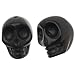 Black Jasper Gemstone Beads Carved Skulls 14x18mm (10)