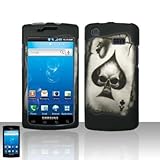 Rubberized Black Silver Ace Spade Skull Snap on Design Case Hard Case Skin  ....