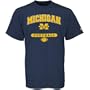 Russell Michigan Wolverines Navy Blue Football T-shirt (Large)