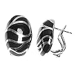 Sterling Silver Black Onyx Earrings - Size: 23mm