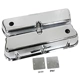 1962-85 Ford Small Block 289-302-351W-5.0L Tall Chrome Aluminum Valve Covers - Smooth by CFR Performance