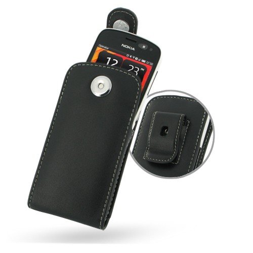 Buy PDair V01 Black Leather Case for Nokia 808 PureView