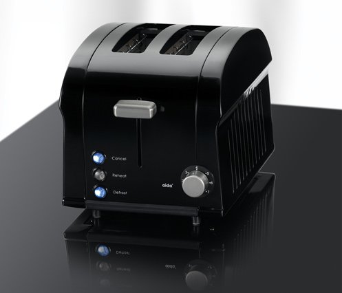 Eleganter Design Toaster schwarz Aida 343-008 