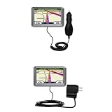 Essential Kit for the Garmin Nuvi 205W - includes Car and Wall Charger with Rapid Charge Technology - Gomadic Brand w/ TipExchange Technology