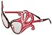 Dame Edna Red and Black Officially Licensed Rhinestone Glasses