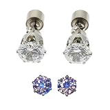 Stainless Steel Blue LED Round CZ Stud Earrings 10mm 41RJoG7LnVL. SL160 Stainless Steel Blue LED Round CZ Stud Earrings 10mm
