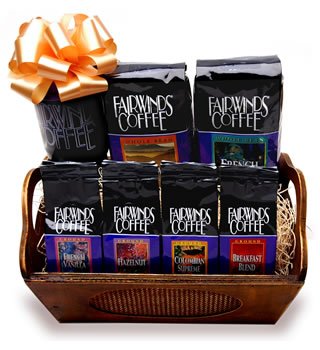 Fairwinds Coffee, Commuter Special Gourmet Coffee Gift Basket
