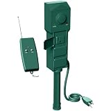 Heavy-duty 3 Outlet - Ground Stake - With Remote Contol (3-prong Grounded) 