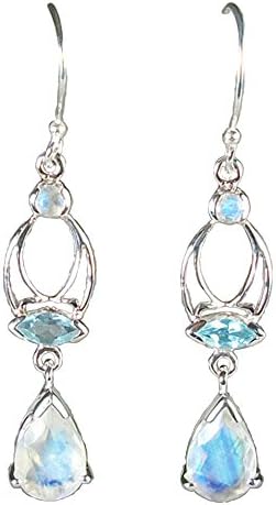Moonstone and Topaz Chic Earrings - Hook