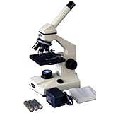 AmScope 40x-1000x All-metal Student Cordless LED Field Biological Microscope with Optical Glass Lenses