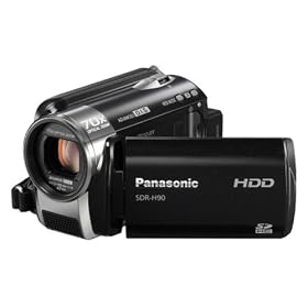 Panasonic SDR-H90 Camcorder With 80GB Hard Disc Drive & SD Card compatibility (70x Optical Zoom) - Black