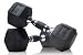 15lb Hex Dumbbell Pair - Rubber Grip Inlay - Chrome Finish