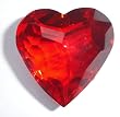 Red Crystal Heart #50-R