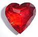 Red Crystal Heart #50-R