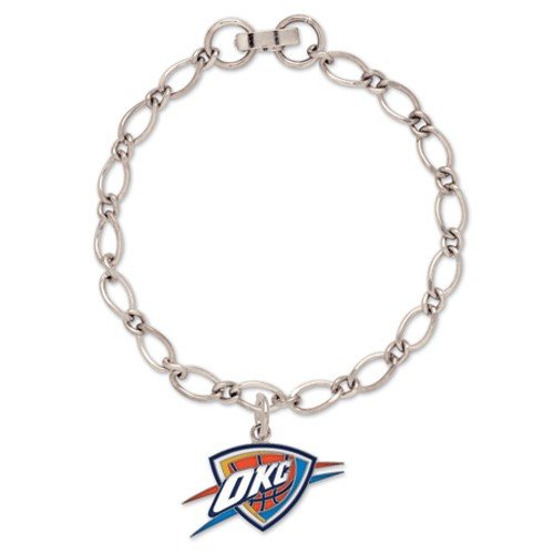 Oklahoma City Thunder Ladies Silver-Tone Charm Bracelet
