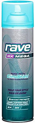 Rave Mega Scented Aerosol Hairspray, 11 Ounce - 12 per case.