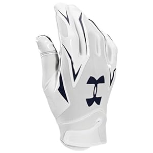 Under Armour Mens F4 Football Gloves Large White/Navy