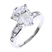 3ct CZ Pear Shaped Diamond Engagement Rings