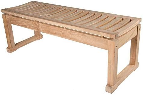 Teak Ergonomic Backless Bench - Savannah (4 ft.) by Arbora Teak