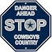 Dallas Cowboys Plastic Stop Sign "Danger Ahead Cowboys Country"