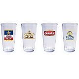 License Pint Glass Set Lone Star Blatz Schmidt Olympia