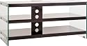Reflections Gloss Black Clear Glass TV Stand For Up To 46 inch TVs